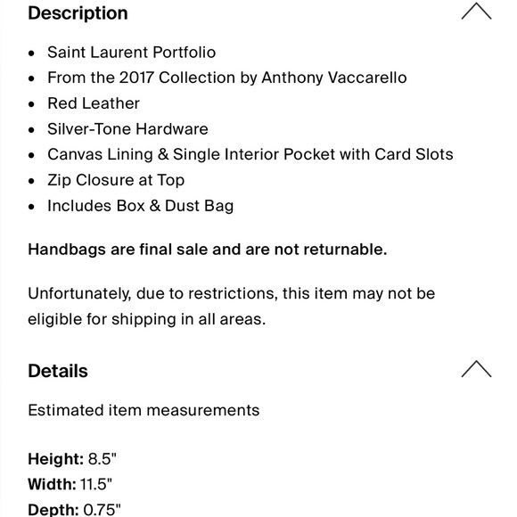 AUTHENTIC YVES SAINT LAURENT Pebbled Leather Clutch Portfolio - Picture 11 of 11